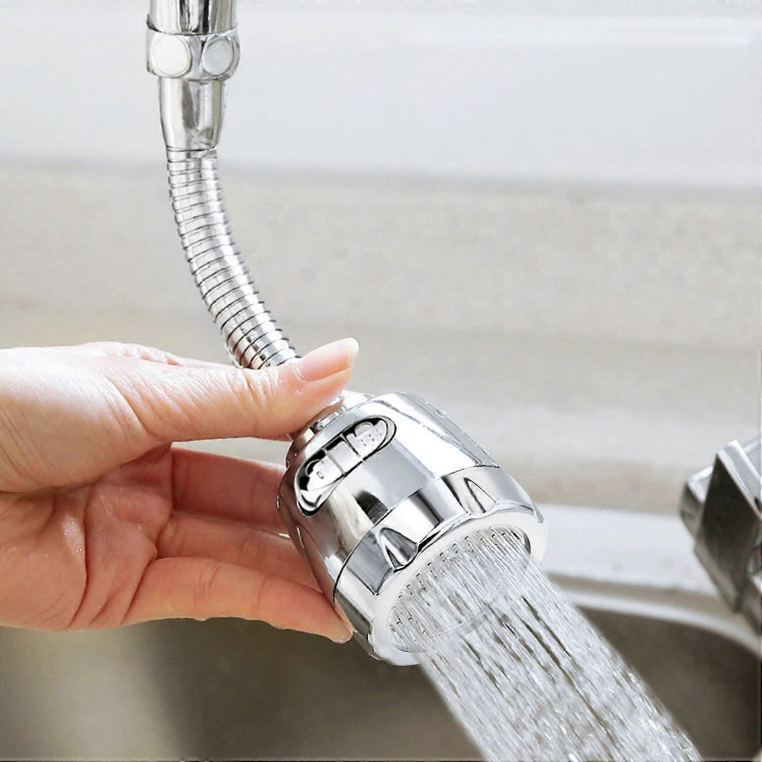 Faucet Sprayer Attachment 360 Rotatable Splash Water Saving Faucet Extender Bathroom Kitchen Universal