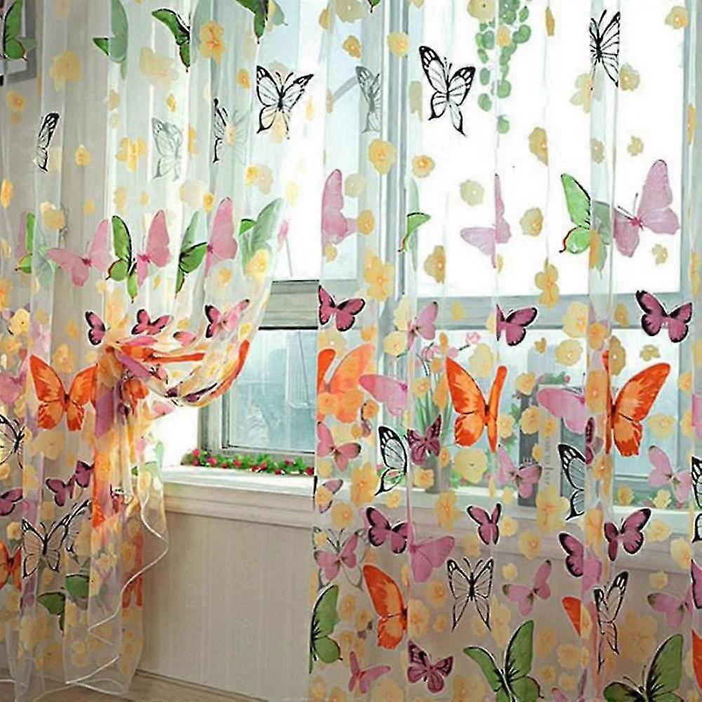 Classical Butterfly Curtain Romantic Tulle Screens