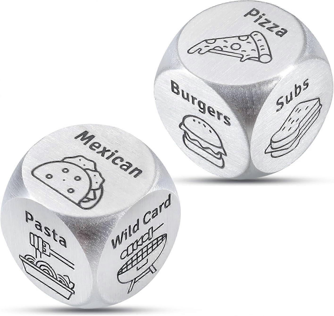 2 PCS Food Dice Game Food Decision Dice for Couples