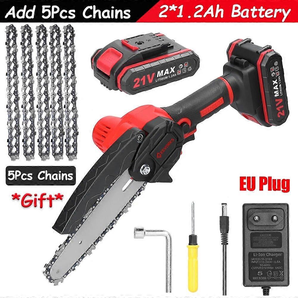 21V 6 pollici Portatile Potatura Elettrica Mini Motosega Elettrica Strumenti di Spaccatura del Legno Strumento Per La Lavorazione Del Legno Con Una Mano Per Il Frutteto Del Giardino