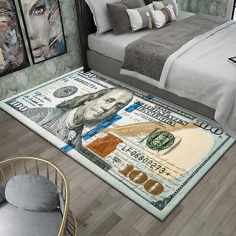 Money Rugs 100 Dollar Bill Runner Area Rug for Living Room