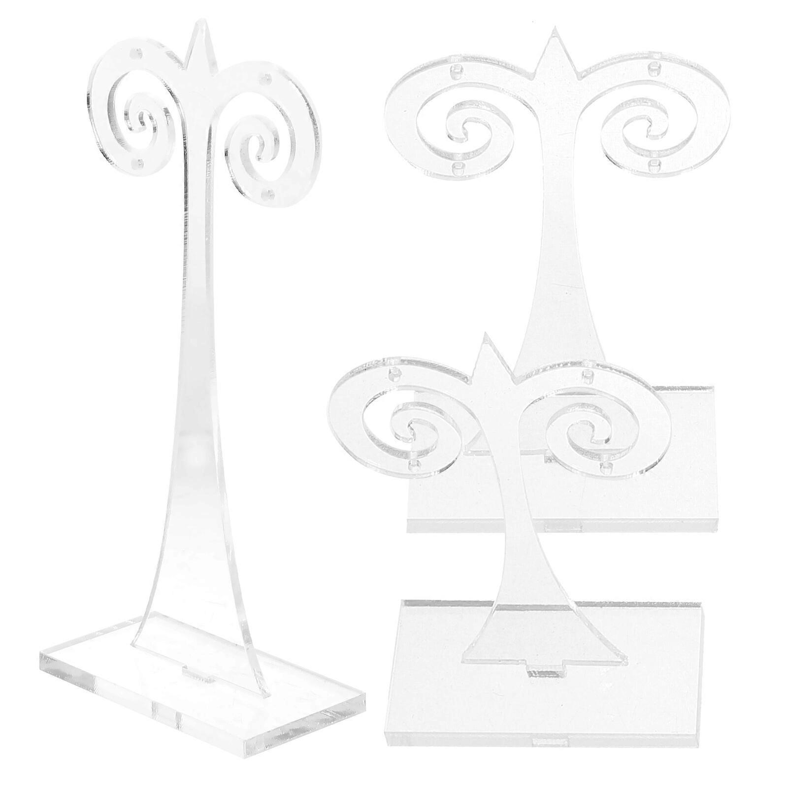 3pcs Earring Display Stand Clear Acrylic Display Rack Earring Organizer for Store