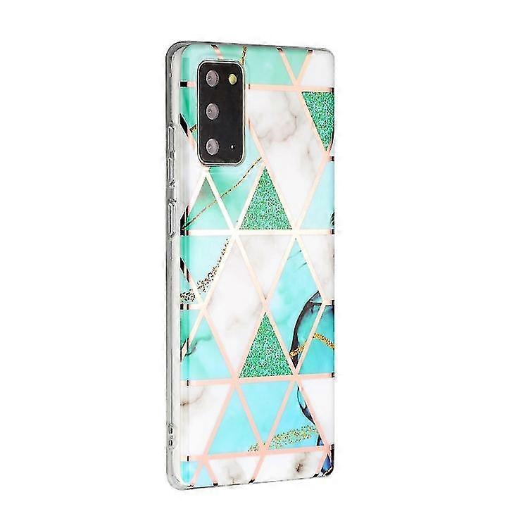 For Samsung Galaxy Note20 Ultra Plating Marble Pattern Soft Tpu Protective Case