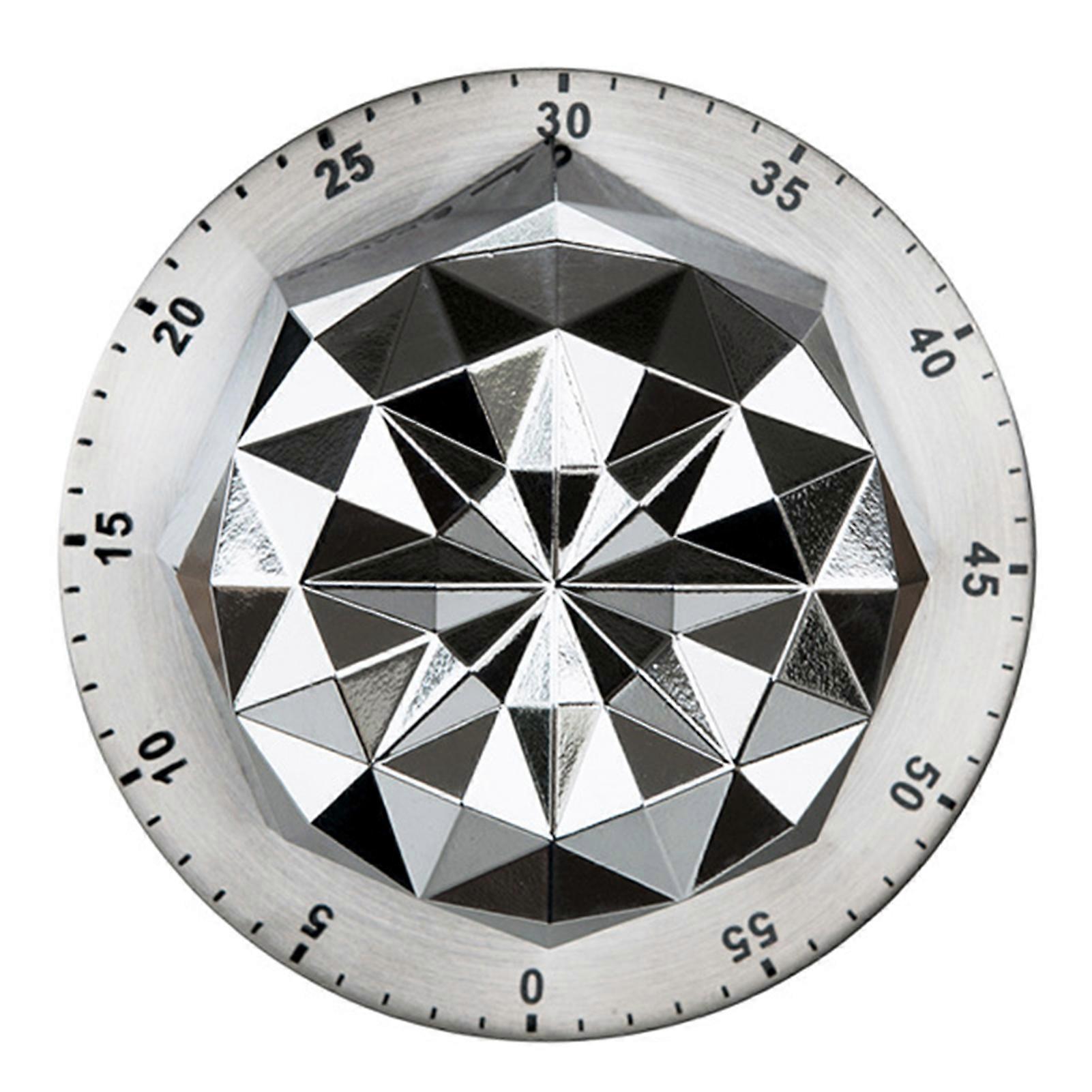 Mechanical Kitchen Timer with Clear Alarm No Battery Required Easy Operation Stainless Steel Timer Precise Timing Tool Jikaixiang