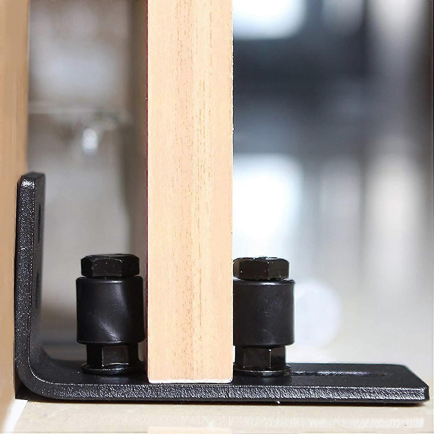 Heavy Duty Sliding Barn Door Floor Guide,Adjustable Roller,Wall Mount System,Flush Bottom Design,Floor &amp; Door Panel Non-Damage