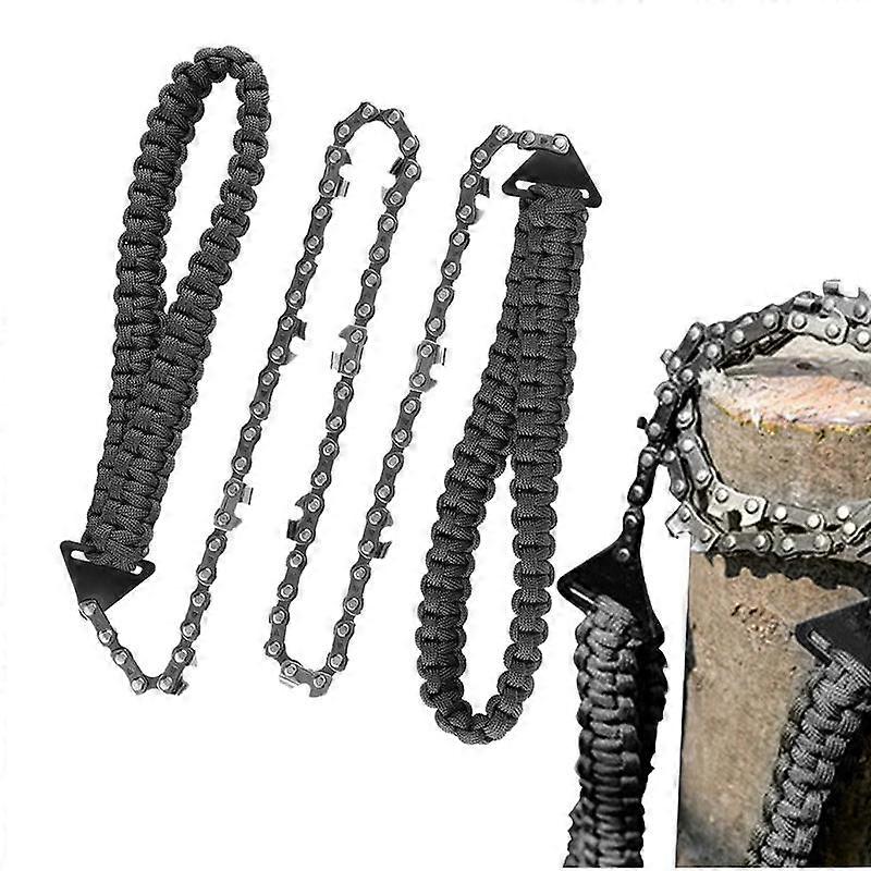 Rope Saw Portable Folding Survival Chain Saw With Paracord Handle For Camping Backpacking