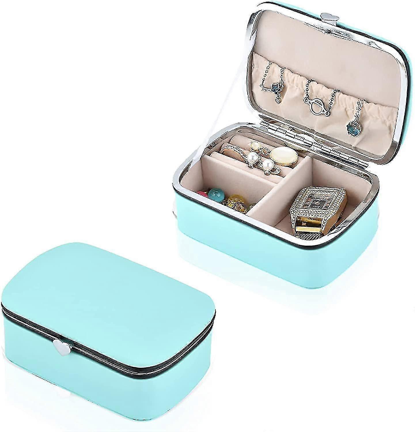 reise bærbare smykker boks (blå)