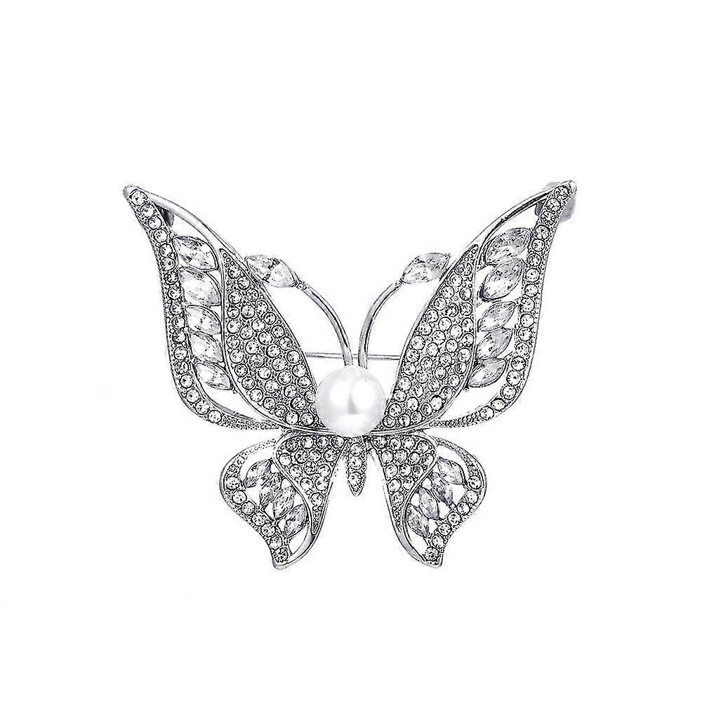 Niche Diamond Butterfly Brooch