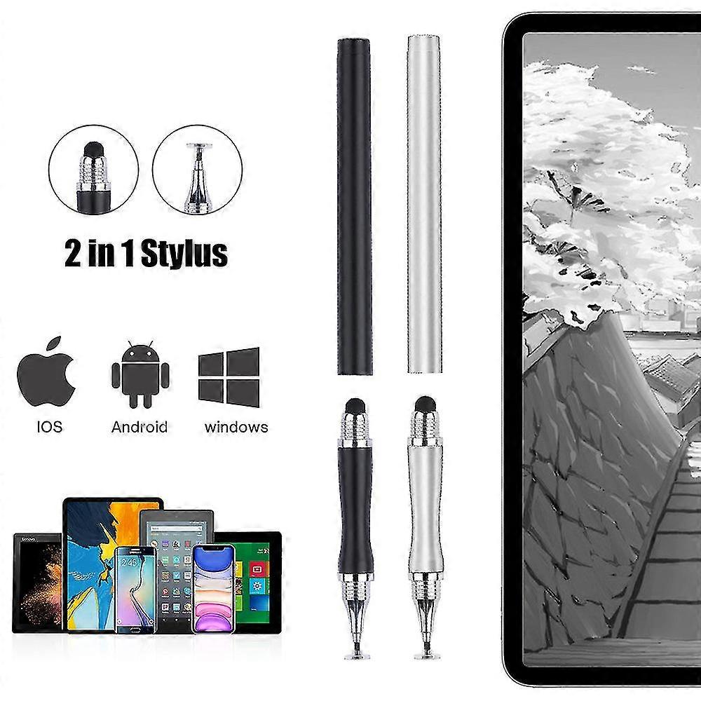2in1 Stylus Pen Universal Drawing Tablet Capacitive Screen Touch Pen