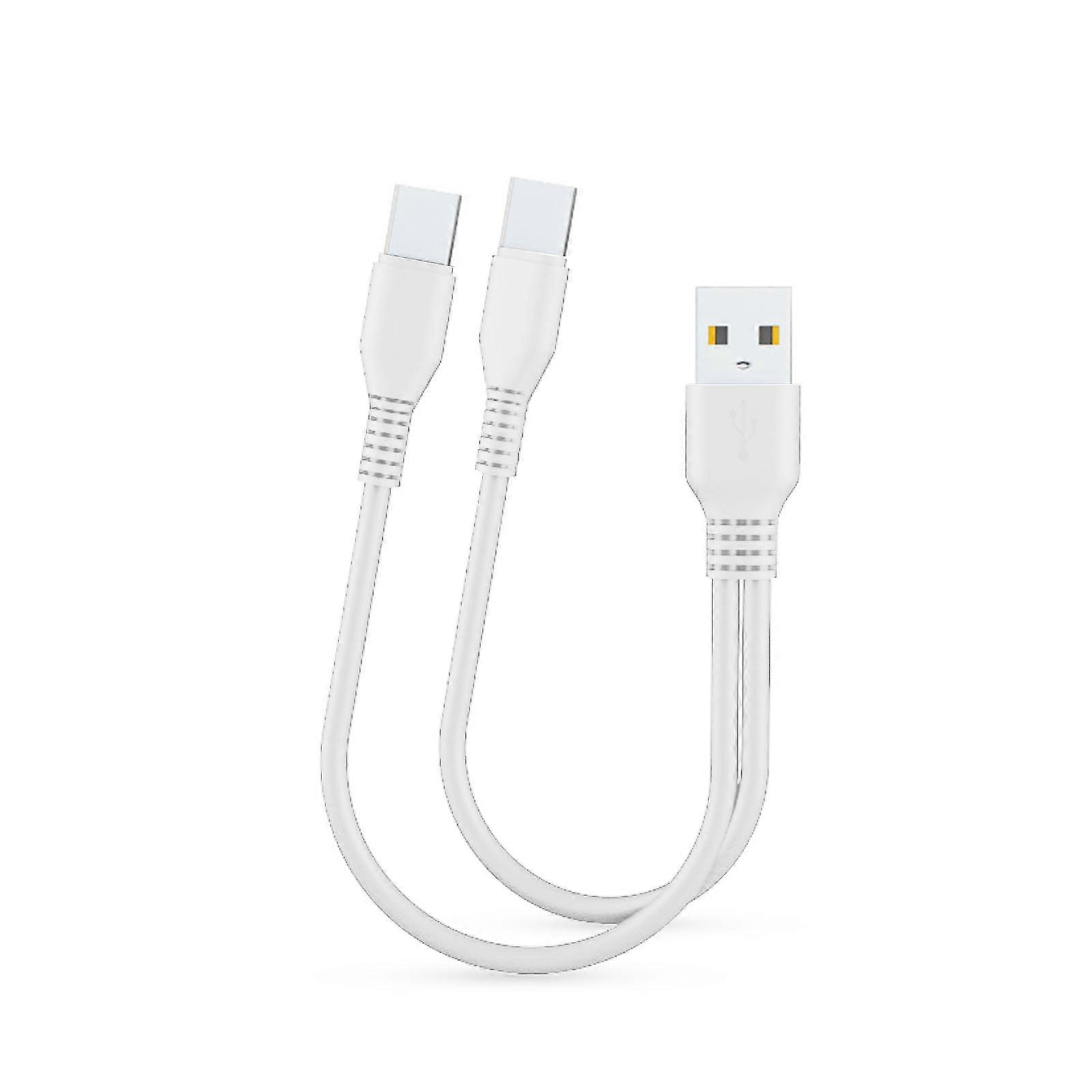 2 in 1 USB Dual Type C Cable Splitter Mobile Phone Charging Cable Portable