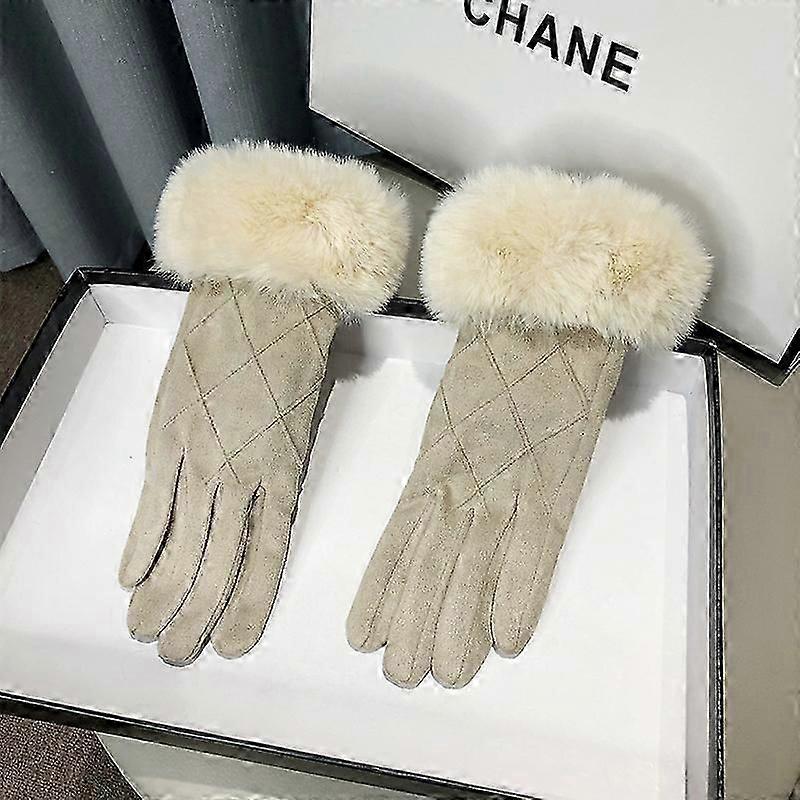 Thickened windproof gloves, touch screen, bicycle thermal gloves