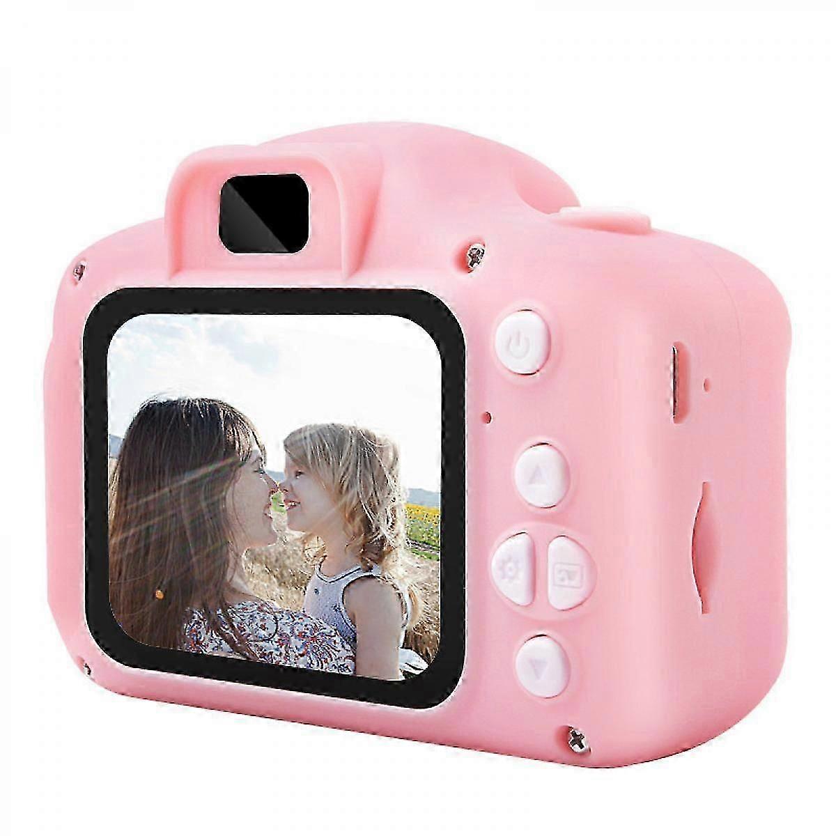 Toys for 4-9 Year Old Girls,Kids Camera Compact for Child Little Hands, Smooth Shape Toddler Camera, with 16GB Memory CardPink