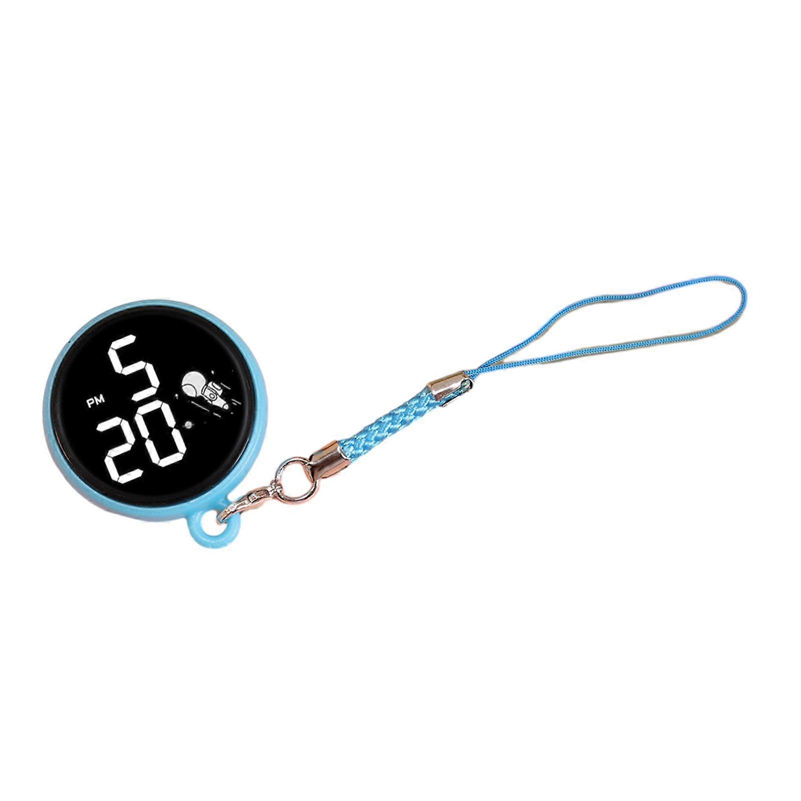 Student Pendant Watch Waterproof LED Digital Electronic Time Display Mirror Keychain with Hanging Rope Watch