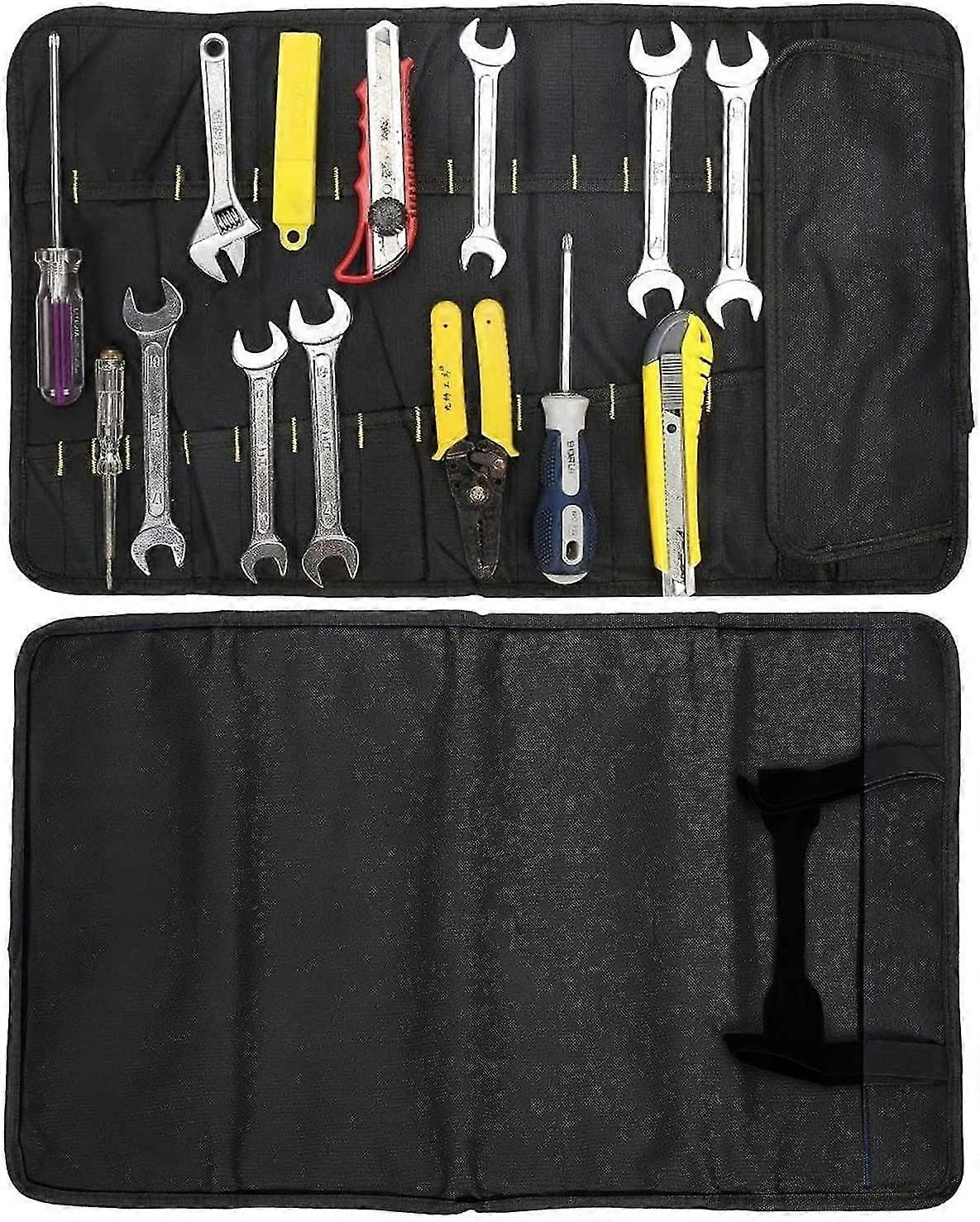Tool Bag Tool Bag Tool Bag 38 Pockets Portable Tool Box Foldable Tool Bag Black (tools Not Included)