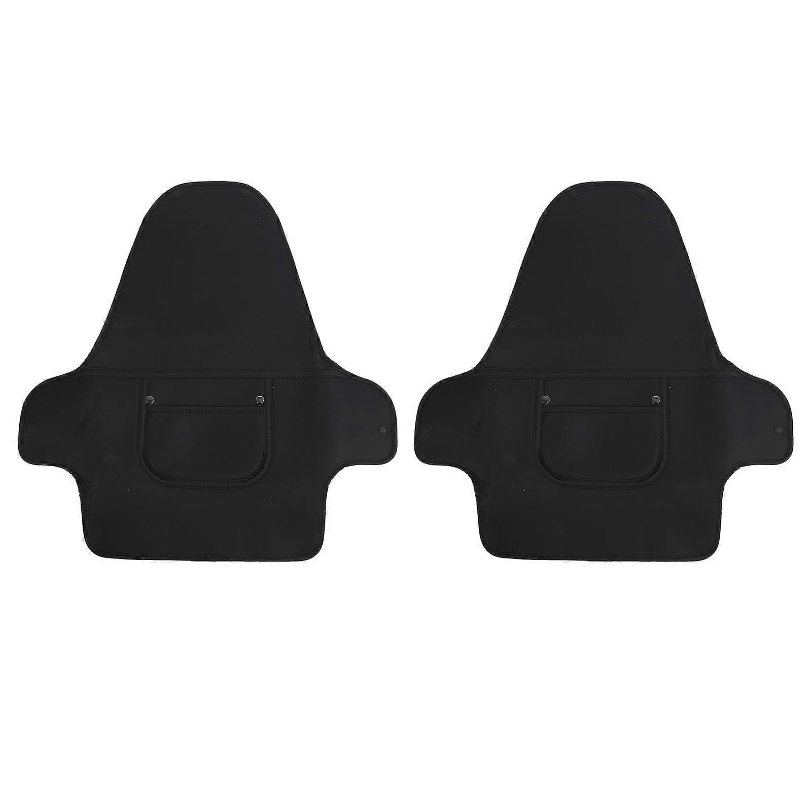 2 Pack Black Leatherette Easy Clean Car Rear Seat Protectors for Tesla Model 3 (2023-2024)