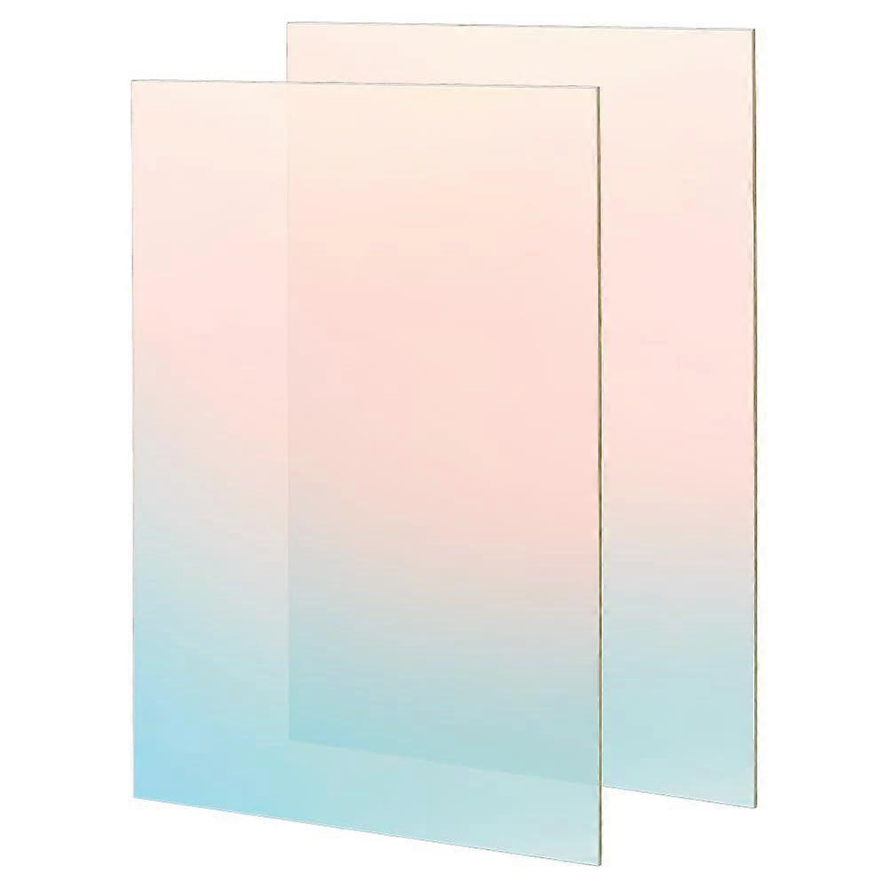 2pcs Iridescent Acrylic Sheets 2.5mm Thick Rainbow Plexiglass Sheet Rectangle Plastic Panel for DIY Art Projects Crafting Display Project Signs Painti