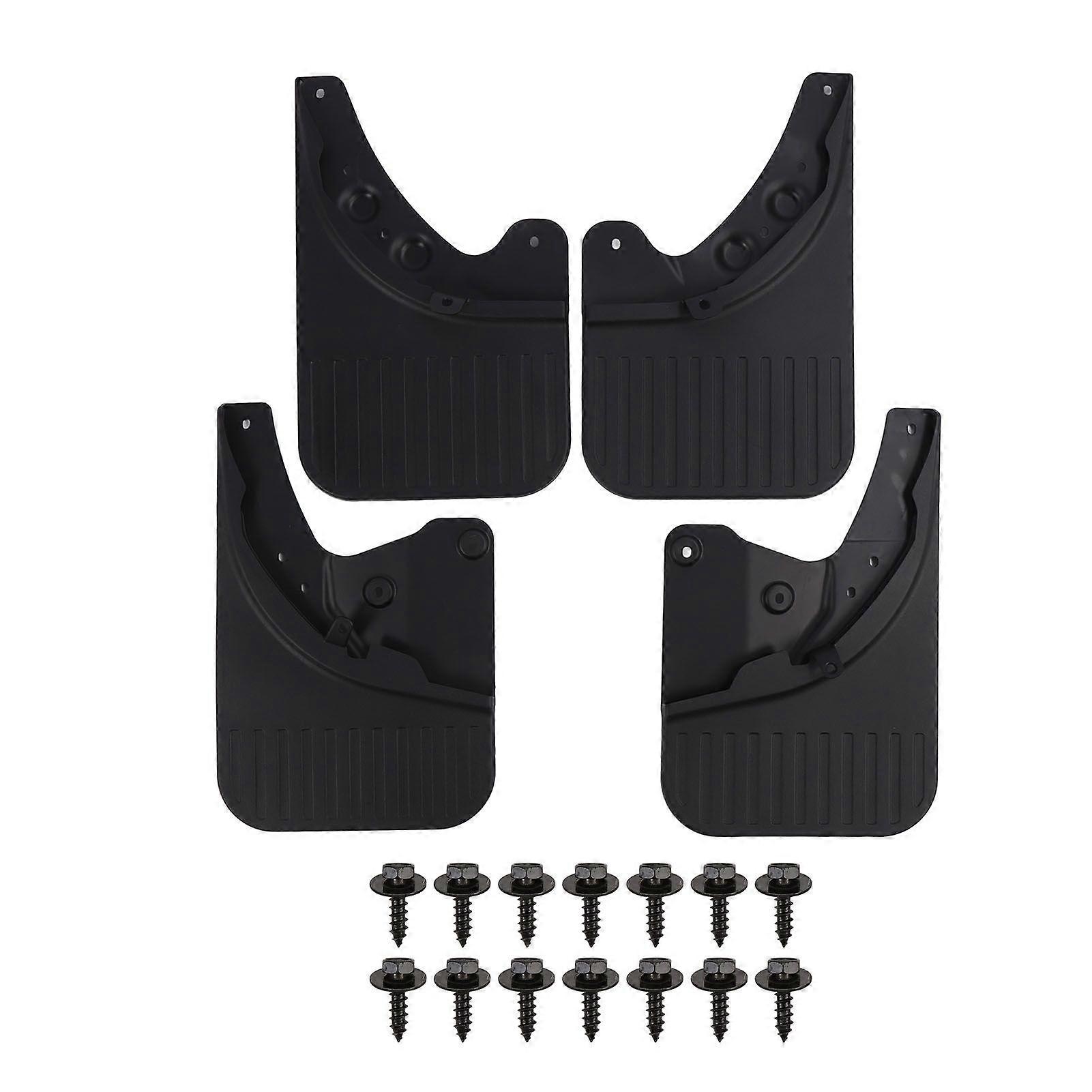 4PCS Car Wheel Mudguards Shockproof Elegant Scratch Resistant Front Rear Splash Guards Set for Tacoma 2024 Black MK9712