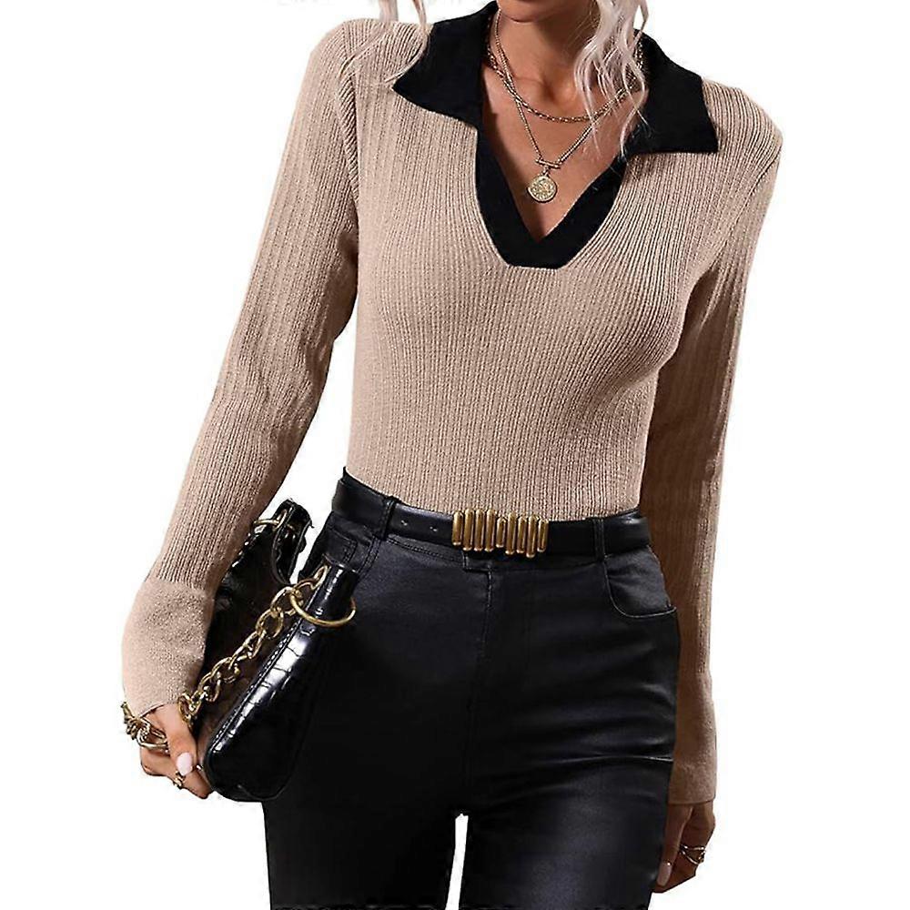 femmesà manches évaséespull,col en V,slimcol souple,casualpullpull,topsM
