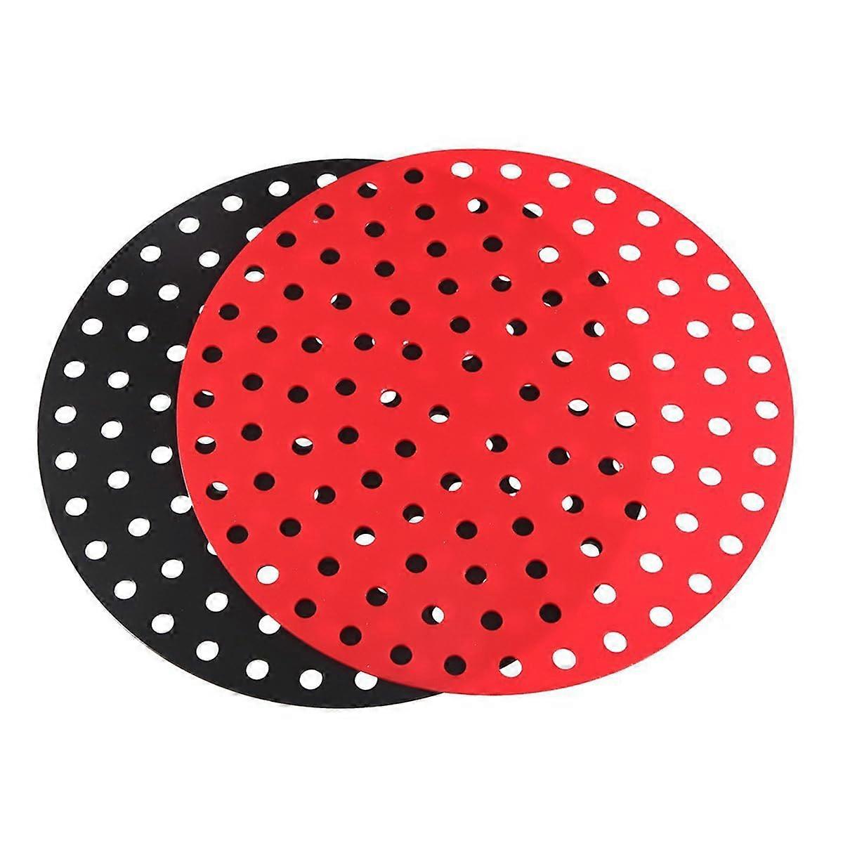 2 pcs 9-inch reusable non-stick air fryer mats