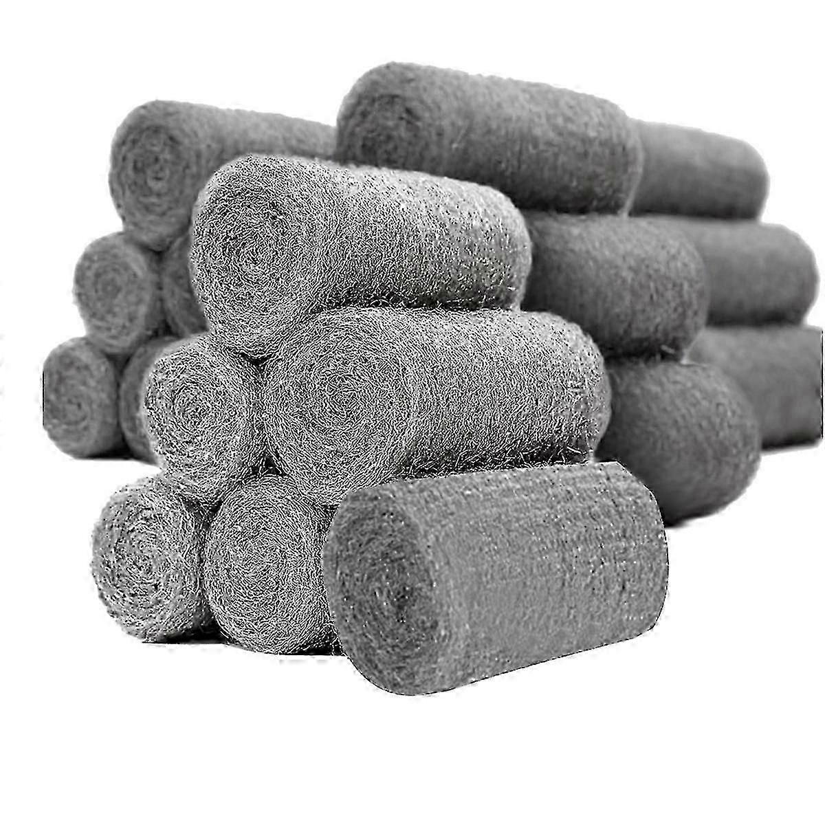 24pack Steel Wool For Mice Control Wire Wool Mice Grade For Cleaning Closing Small Holes Fine Wire Wool Rats Roll
