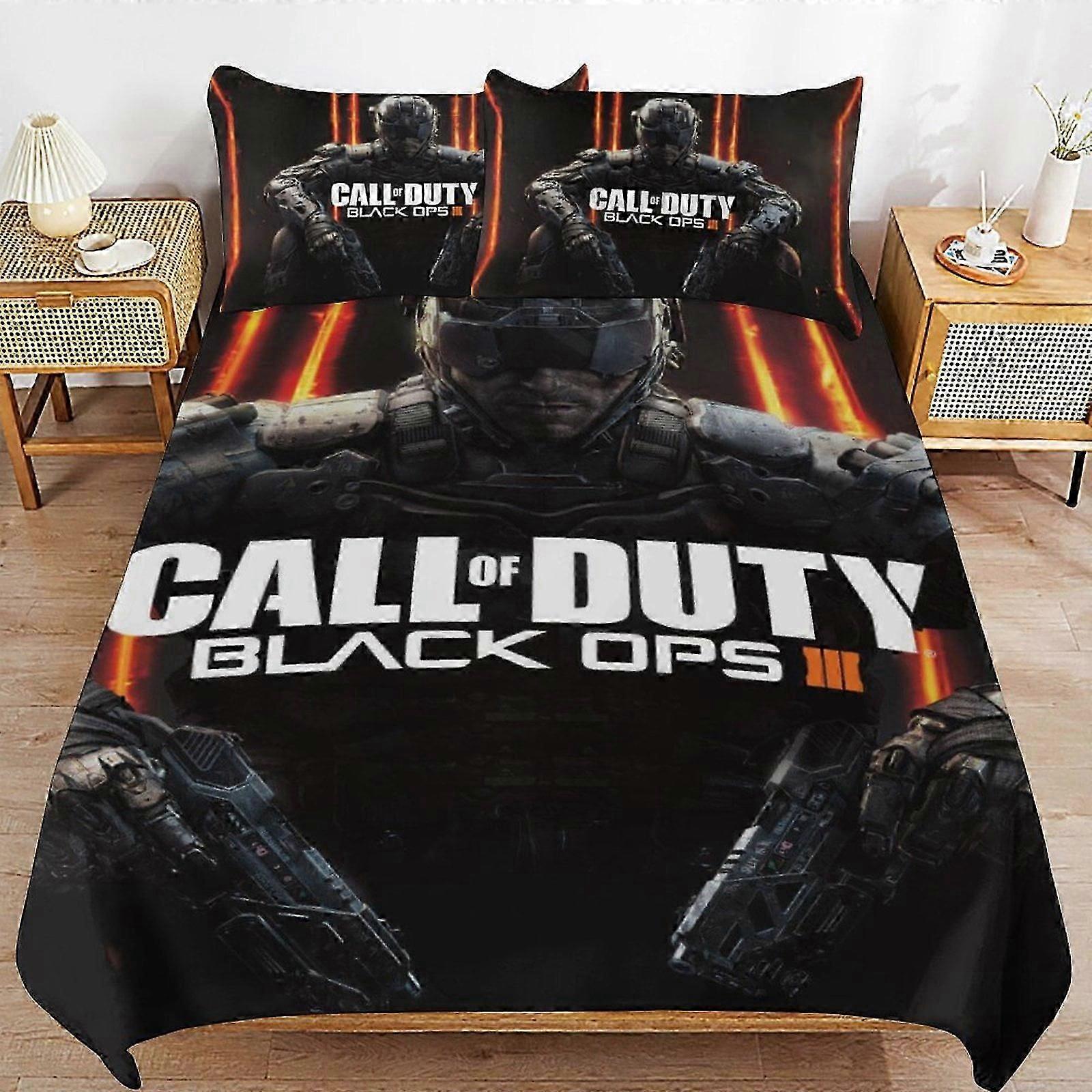 bedding set SX249 Call Of Duty Bedding Set Duvet Cover Comfortable and Lightweight Cartoon Bedding 3 Piece (1 Duvet Cover and 2 Pillowcase) AC249
