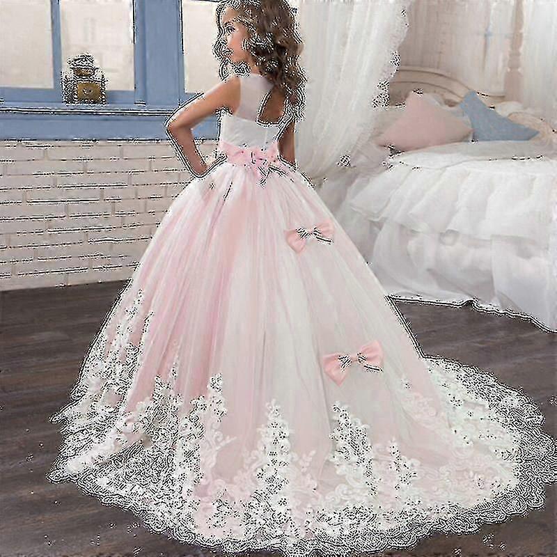الفتيات الدانتيل فساتين حفلة موسيقية طويلة وصيفة الشرف فساتين الاطفال للفتيات المراهقين فتاة حزب اللباس الاطفال الأميرة مساء الزفاف الرسمي Vestido