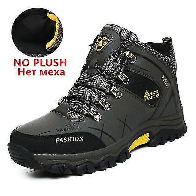 Marka Erkekler Kış Kar Botları Su Geçirmez Deri Spor Ayakkabılar Süper Sıcak Erkek Botları Açık Erkek Yürüyüş Botları İş Ayakkabıları Boyut 39-47
