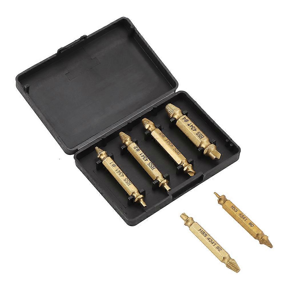 Double Side Screw Extractor Kit - Damaged Stud Bolt Screws Remover Tool (6 Pcs Set)