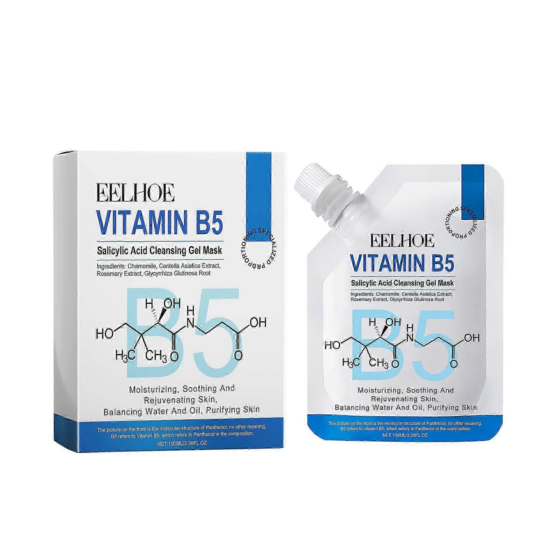 Salicylic Acid Face Mask with Vitamin B5, Moisturizing B5 Face Serum Mask, Deep Hydrating Facial Mask Skin Care for Dry Skin