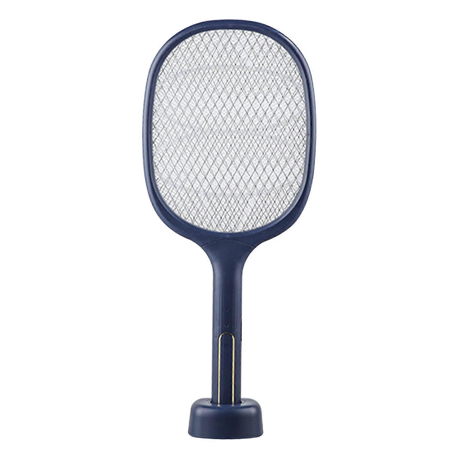 2 In Trap Lamp & Racket USB Rechargeable Fly Swatter For Home And Outdoor Powerful 3-Layer Mesh Safe Aesthetic Repellent Products