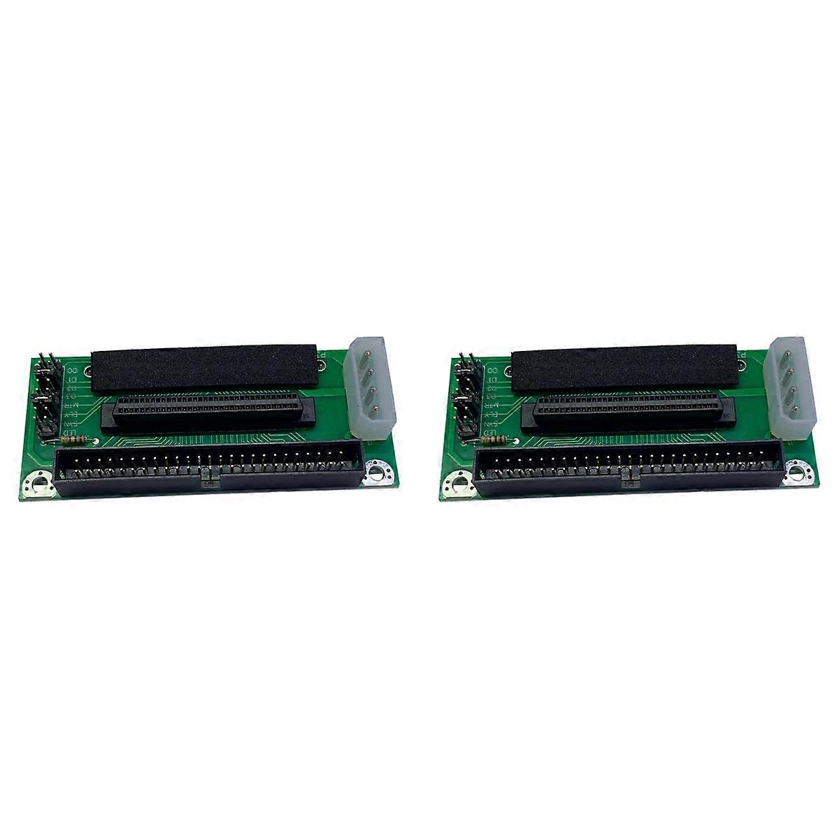 2X Scsi Sca 80Pin to 68Pin to 50Pin Ide Hard Disk Adapter Converter Card Board