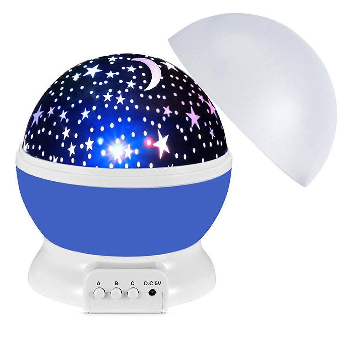 LED Bedside Lamp Projector Starry Sky Night Light Baby Room Decorative Lights Rotating Starry Nursery Moon Galaxy Table Lamp