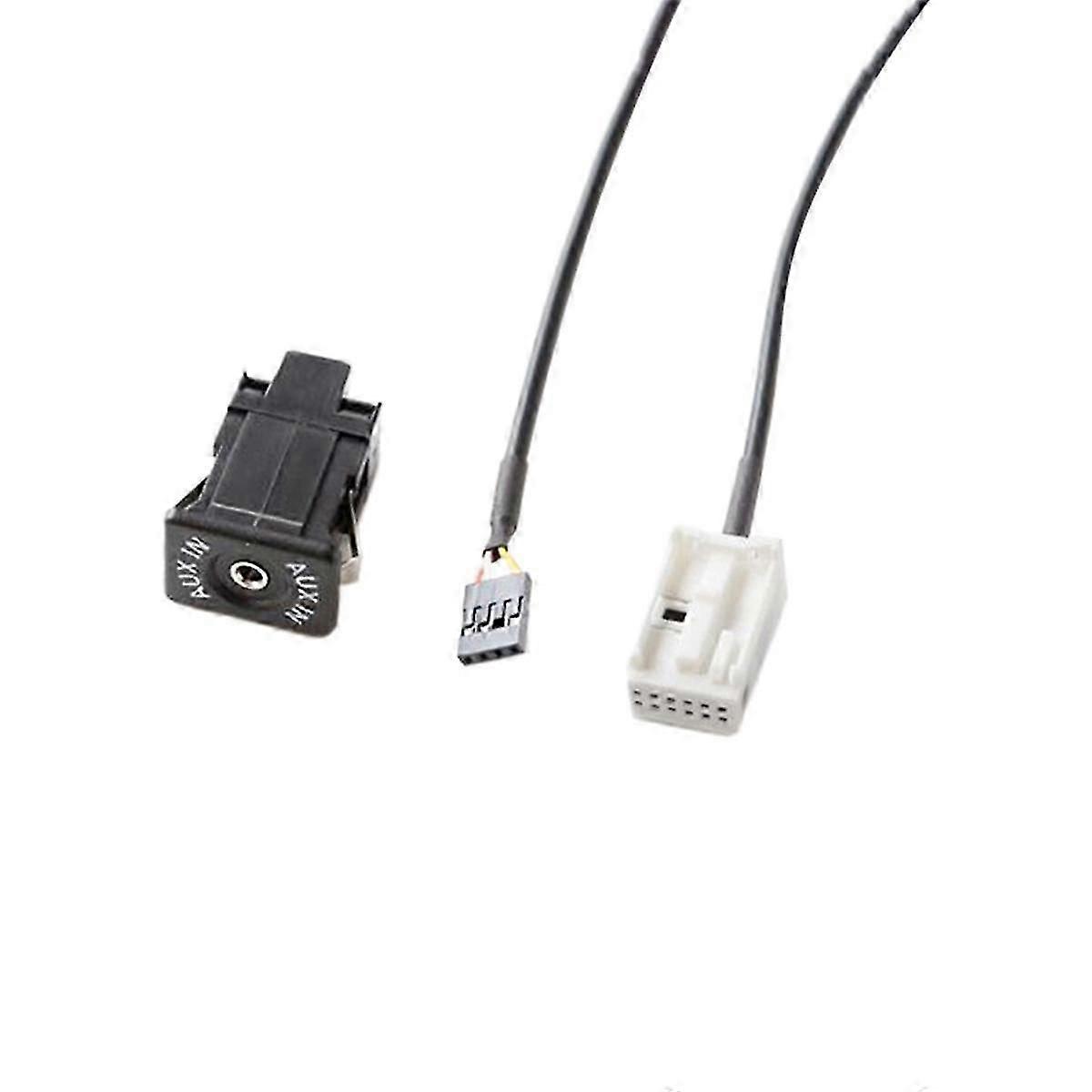 Aux Socket Audio Switch Cable 12Pin 3.5Mm Interface Socket Adapter for Multiple Models