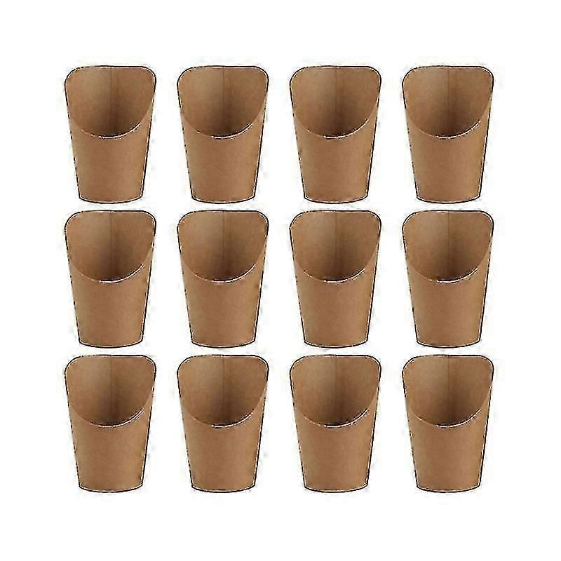 50pcs γαλλικές πατάτες σνακ σακούλες αποθήκευσης Kraft χαρτί τσάντα τηγανητές πατάτες κατόχους