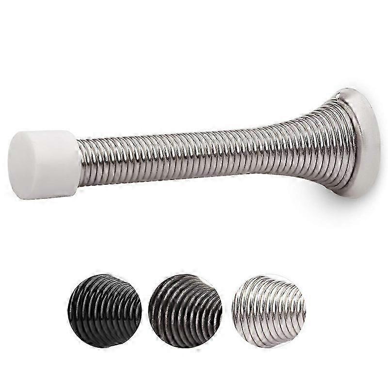 Spring Door Stopper with Rubber Bumper for Walls, Heavy-Duty, Adjustable Size, Home and Office Use