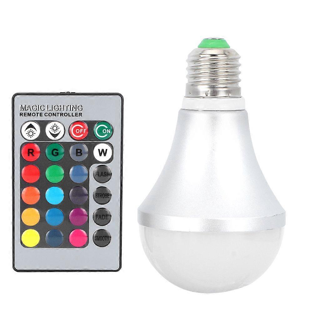 RGBW LED Light Bulb10W E27 Colorful Party Festival Lamp with Remote Control Remote Control Variable Tone Light