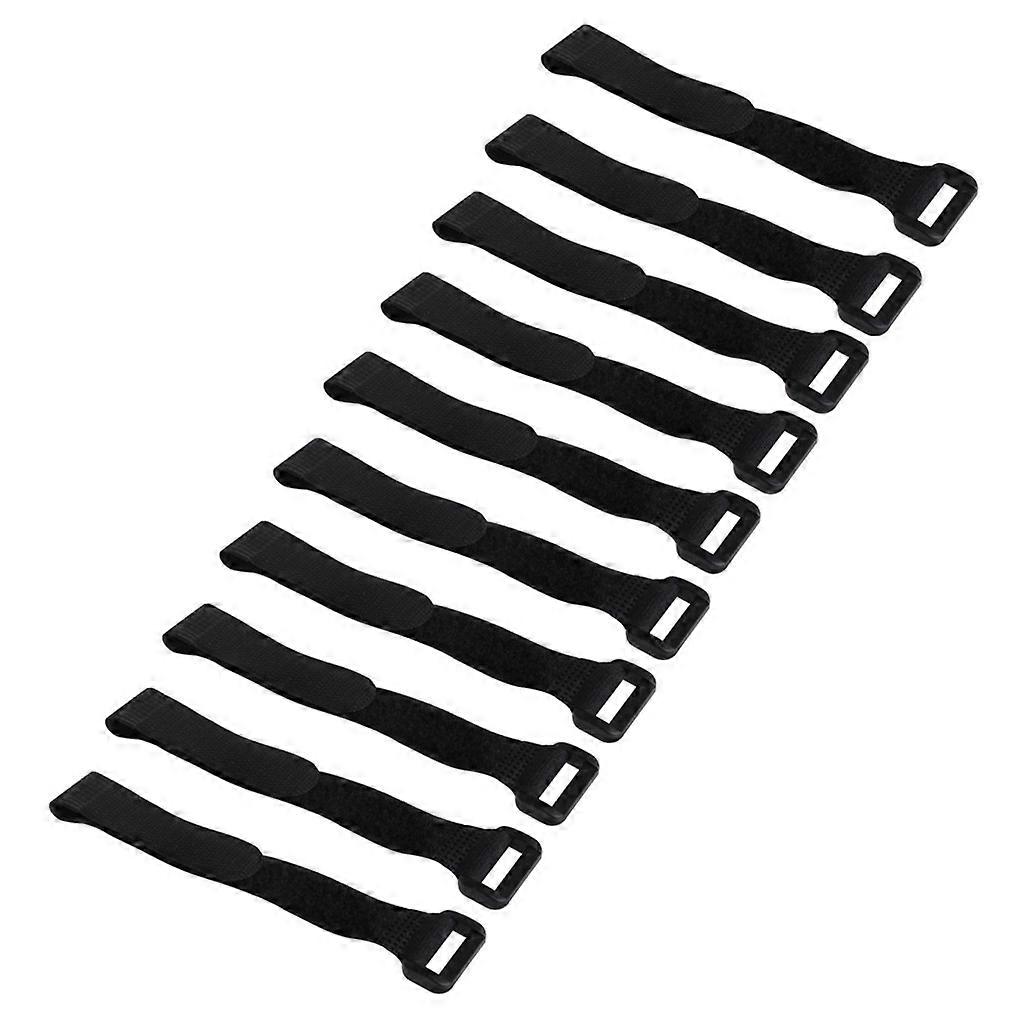 10Pcs Strong RC Battery Tie Down Strap Reusable Antiskid Cable Strap 20*2cm Black