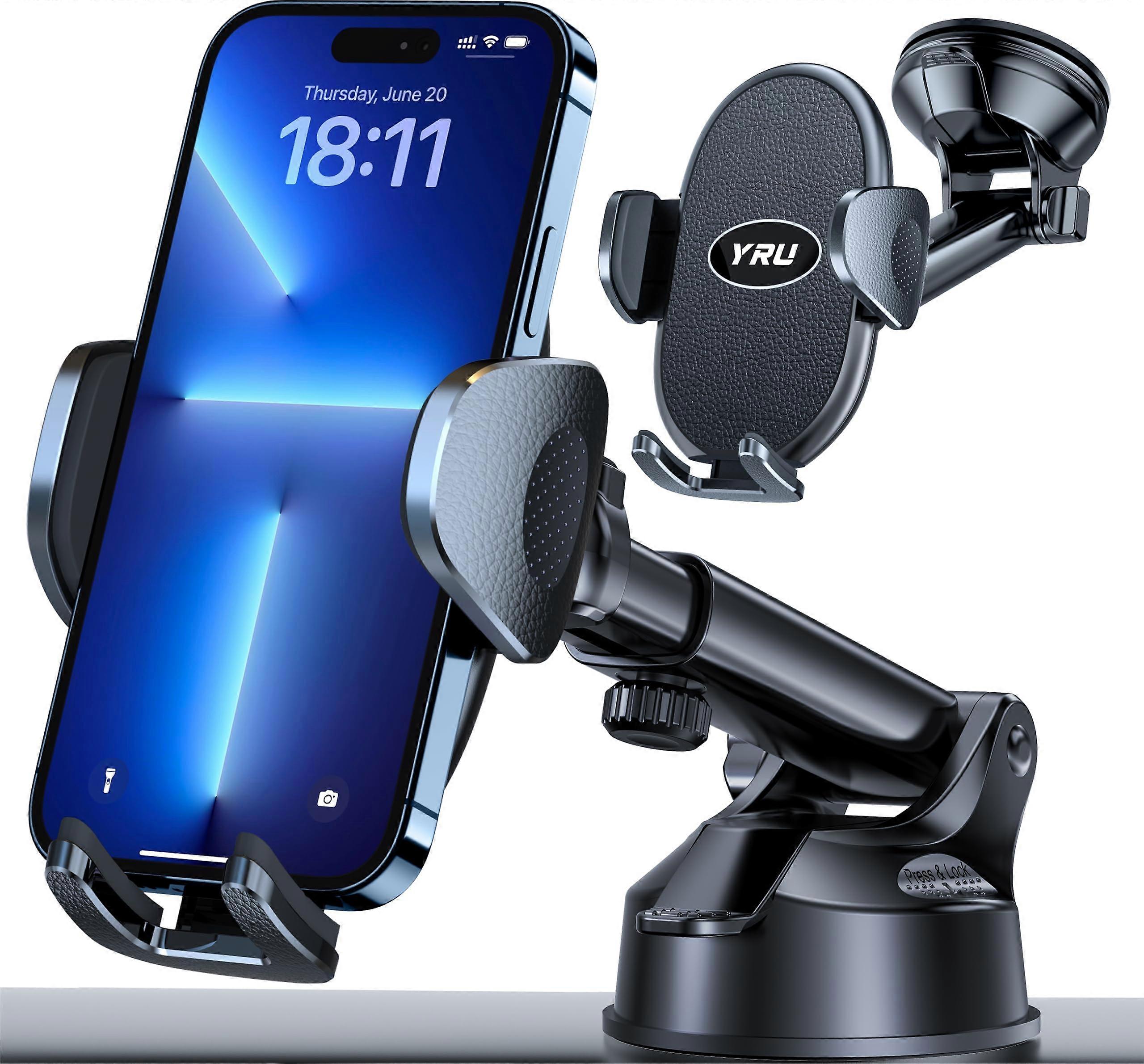 Car Phone Holder Mount Upgraded Universal 360° Rotatable Strong Suction for Dashboard Windshield