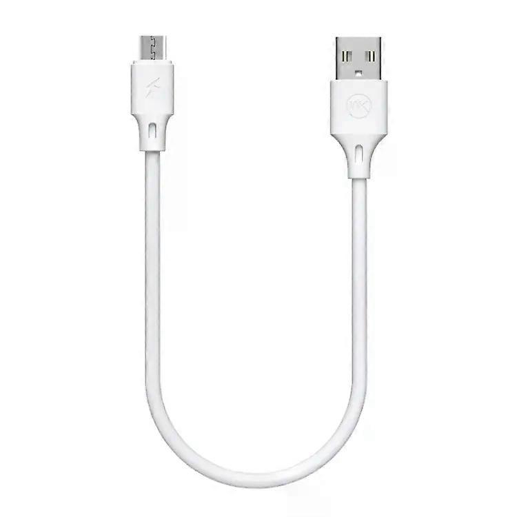 Micro USB Charging Cable-2.4A Fast Data Transfer,25cm,White-WK White