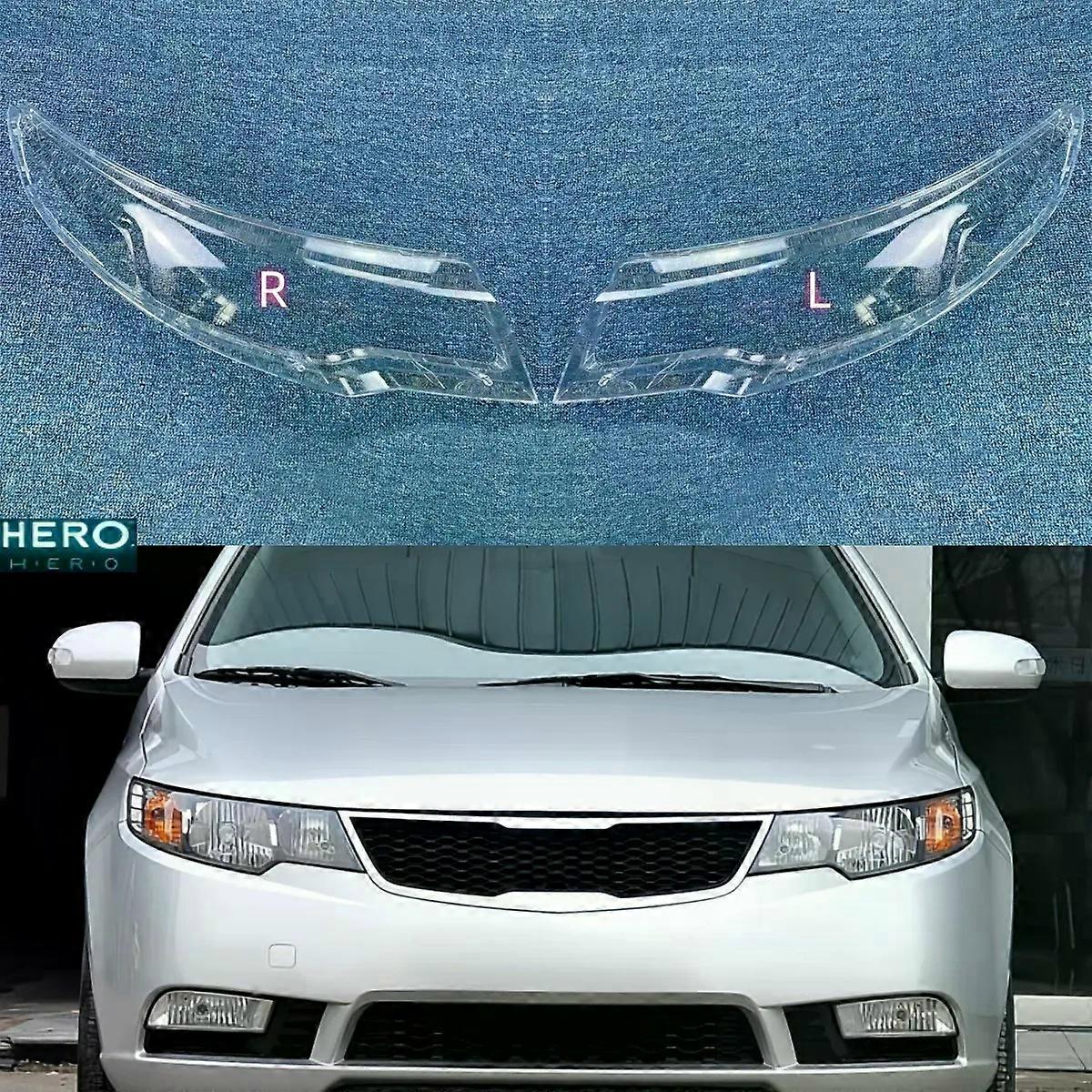 High qualityFor Kia Forte 2009 2010 2011 2012 Headlight Lens Shell Transparent Headlamp Cover Replace The Original Lampshade Plexiglass