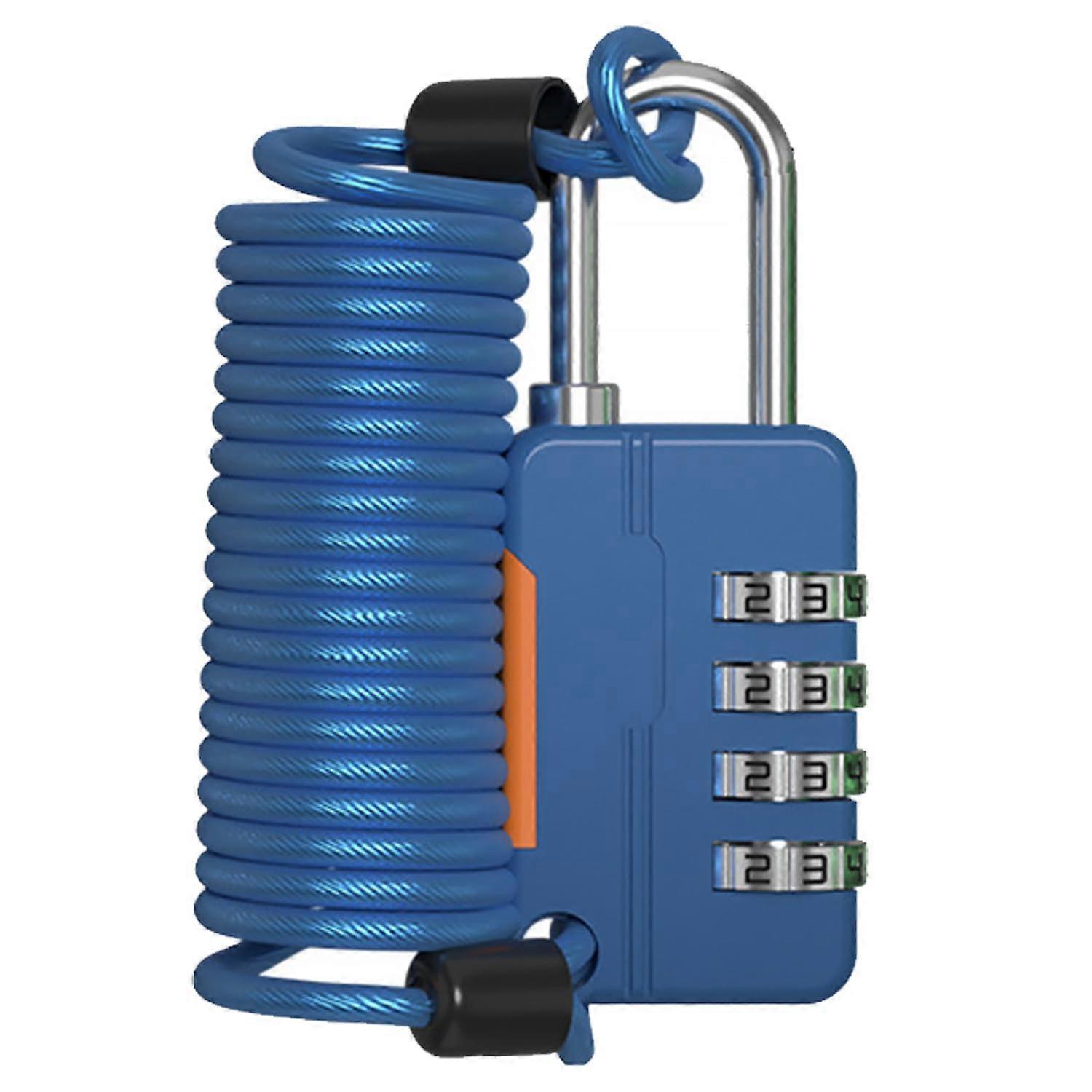 Lock Steel Mini Combination Lock for Gym Bags, 4-Digit Dial, Durable Wire Design, Lightweight Security for Gypsum Bags