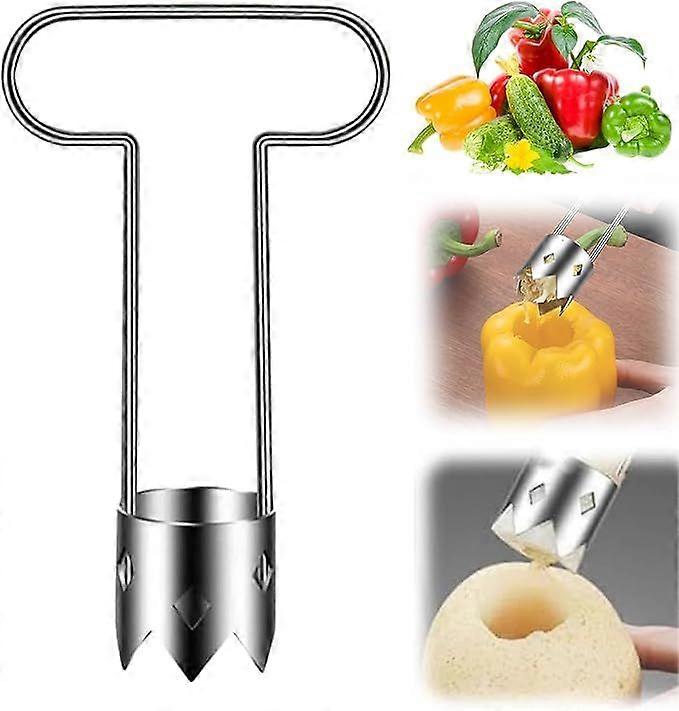 Pepper Seed Corer Remover,Red Bell Pepper Seed Corer,Stainless Steel Fruite Corers,Apple Corer Tool,For Vegetables Fruit Corers Kitchen Gadget