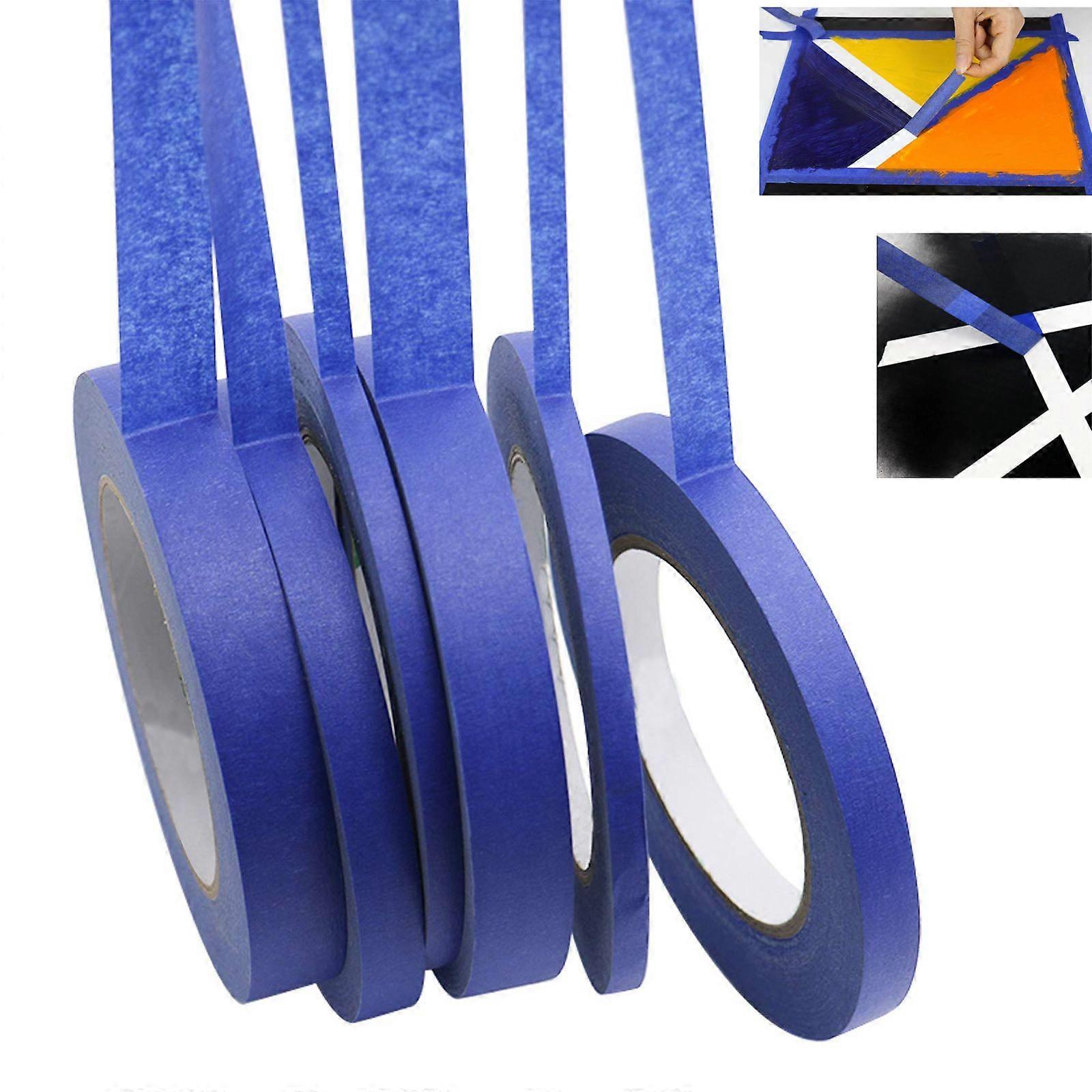 6st mörkblå texturerad papperstejp -3mm + 7mm + 12mm