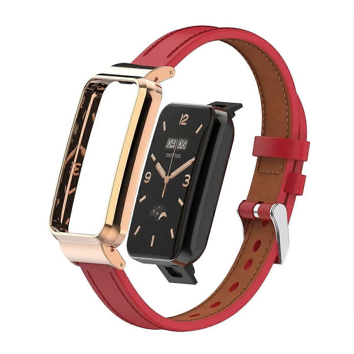 Xiaomi Mi Band 7 Pro Compatible Leather Replacement Bracelet Strap – Adjustable Size, Durable Material, Stylish Design