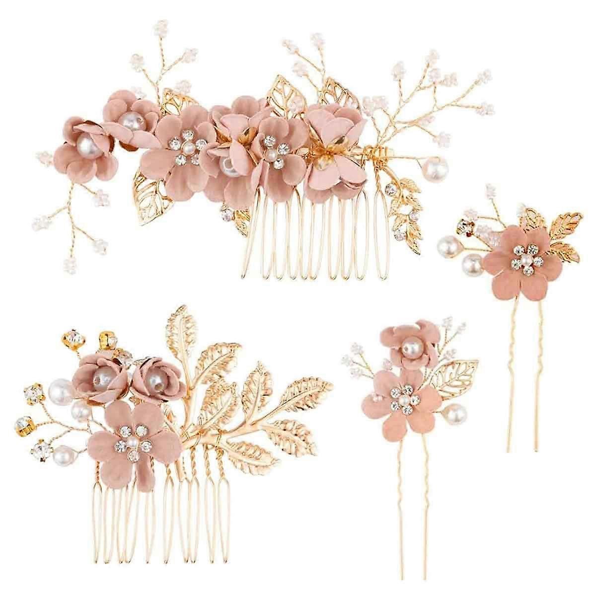 Bryllupshår sidekammer og pinner for brudepiketilbehør