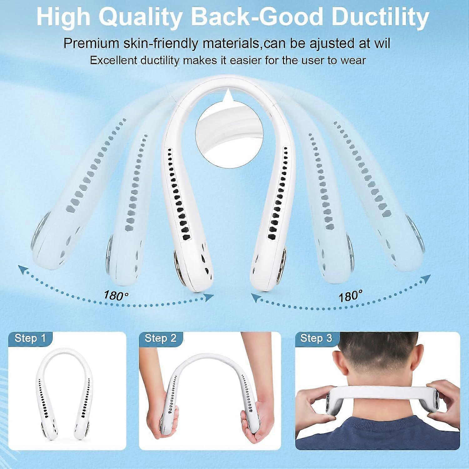 Neck Fan - Leafless Rechargeable (White)