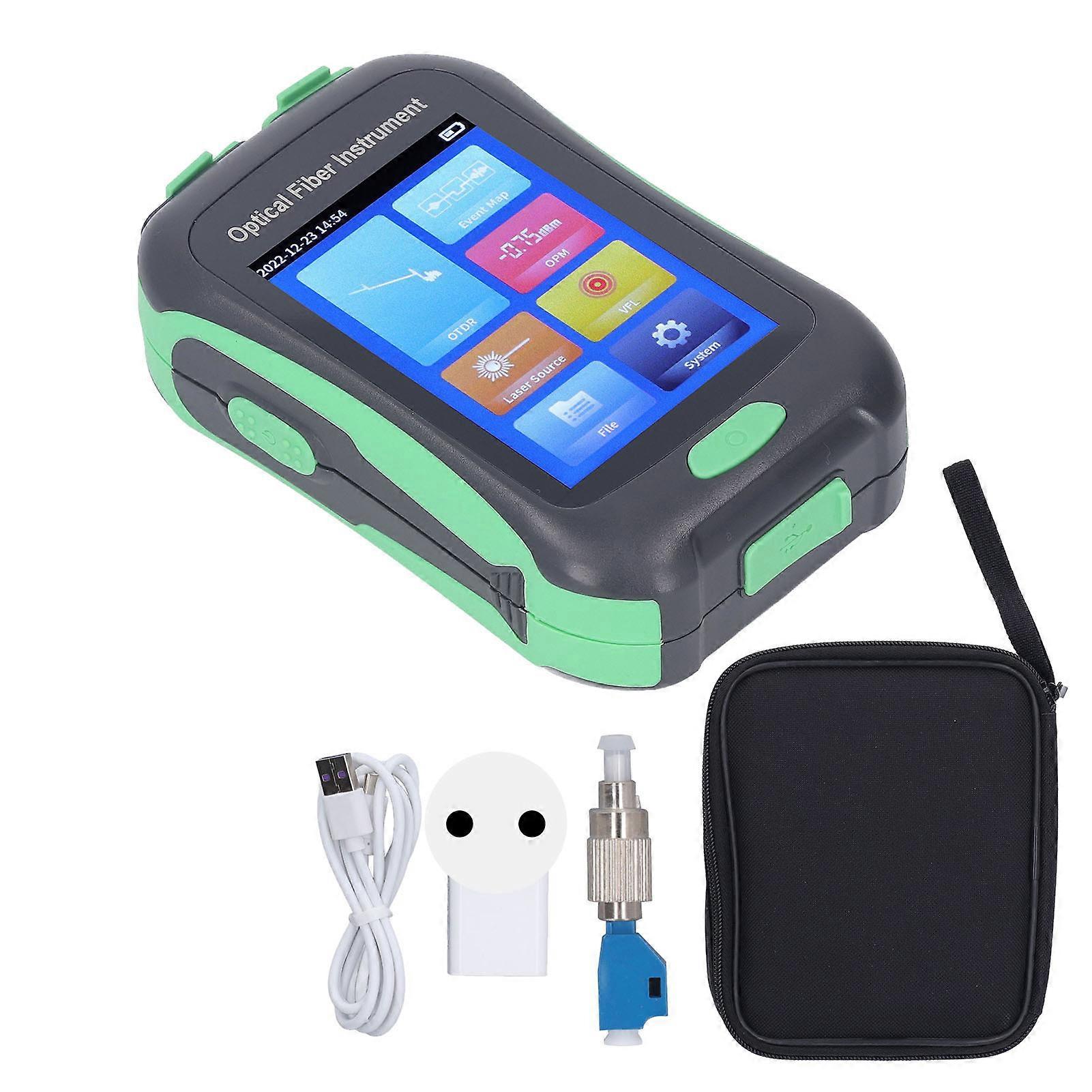 FC LC Adapter OTDR Fiber Optic Tester 1550nm 20dB 3.5in Display Optical Time Domain Reflectometer 100‑240V