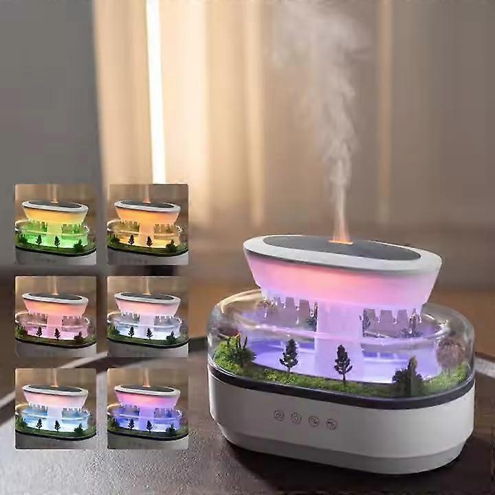 3in1 Rain Cloud Oil Diffuser Humidifier with Water Drop Sound, Night Light and Aromatherapy Function