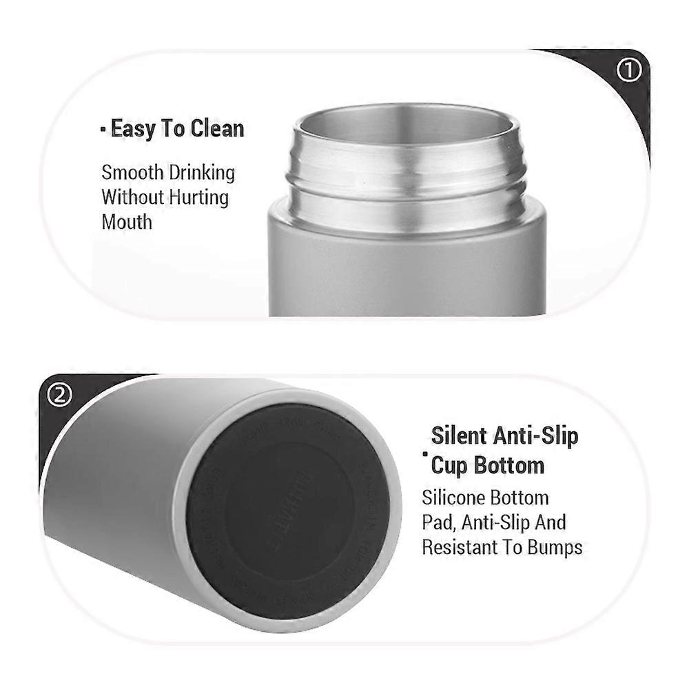 Lightweight Insulated Water Bottle Small Metal Thermos Water Bottle Pure Ti Double-Layer 450ml with Tea Filter for Travel and Outdoor Water Bottle