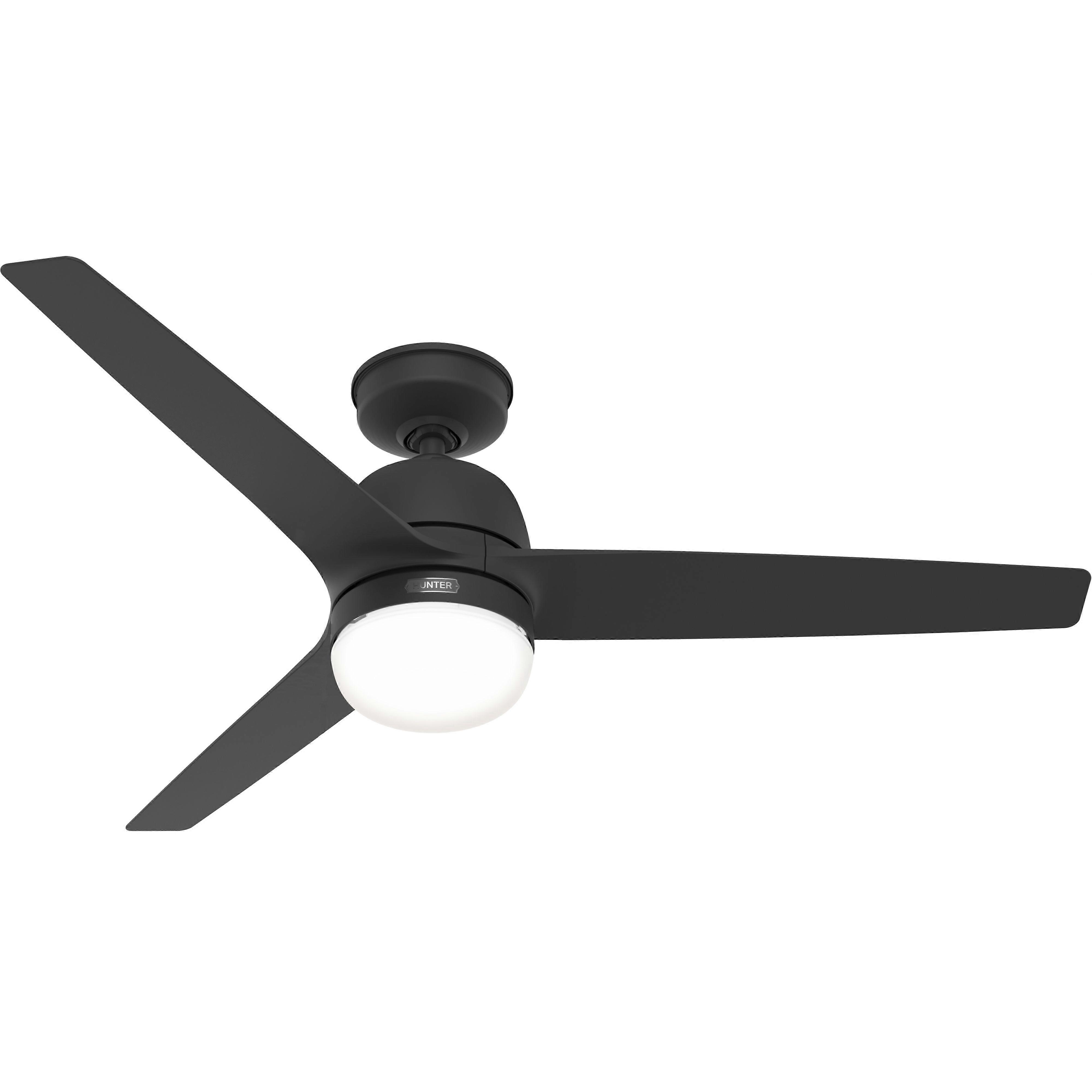 Outdoor Ceiling Fan Seawave Black with Light